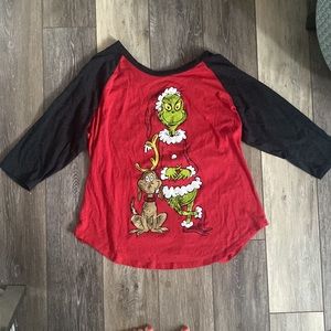 Grinch Baseball Tee